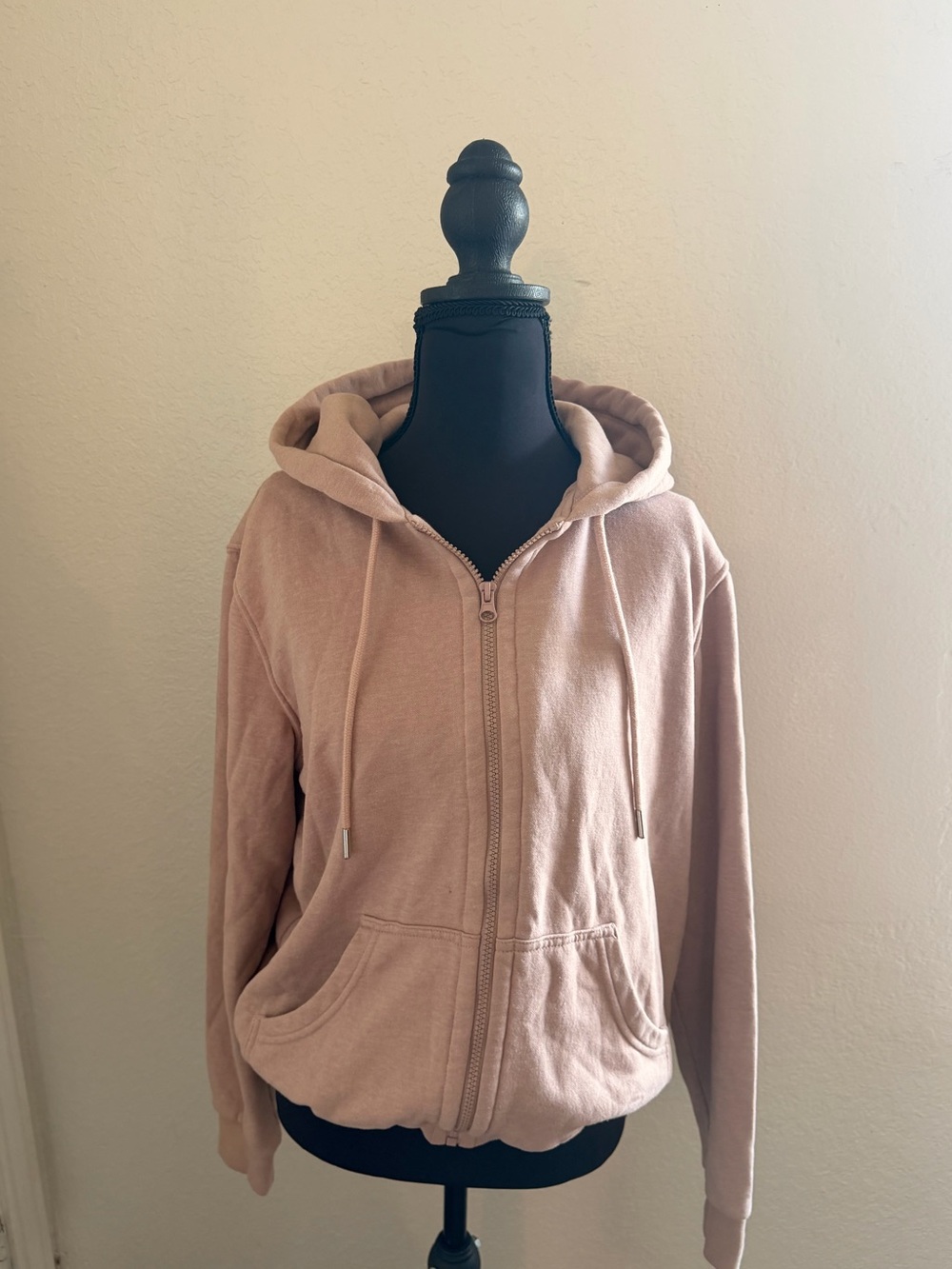 Women's H&M Light Pink Zip-Up Hoodie